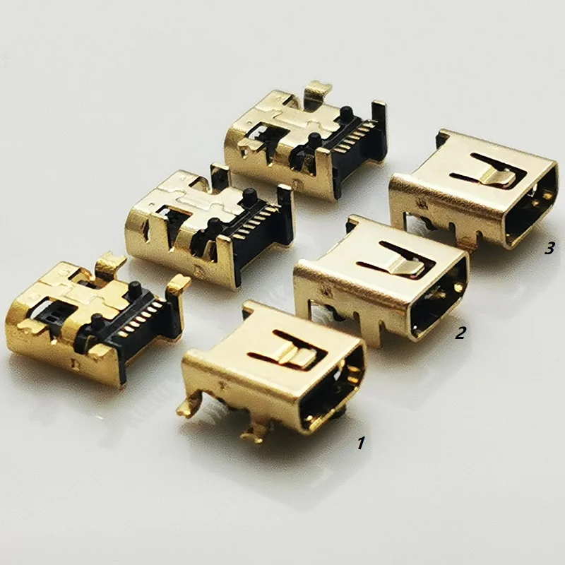 10pcs/30pcs 8Pin Mini USB 2.0 Female Connector Golden Plating For Mobile Phone USB 2.0 Jack PCB Welding Socket