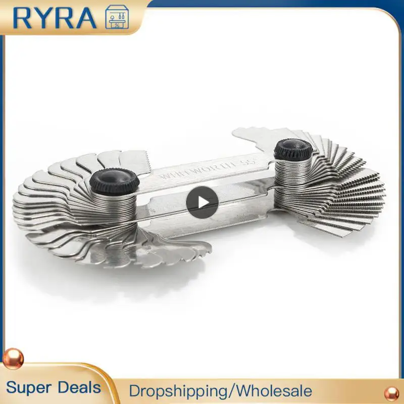 

Thread Plug Gauge 55/60 Degree Metric Inch Gear Tooth Screw Pitch Gauges Measurement Steel Thread Gage Measuring Tools