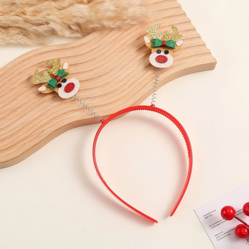 

Cartoon Bouncing Elk Shape Headband Carnival Performances Hair Hoop for Adult