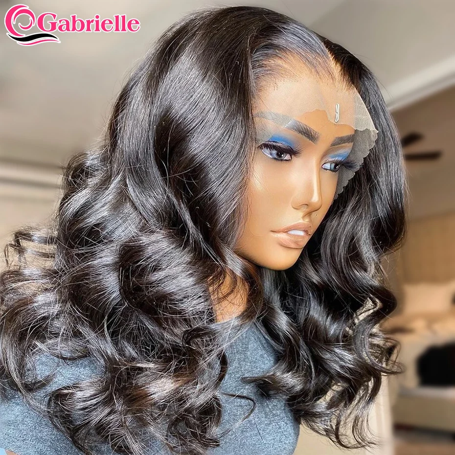 

Brazilian Body Wave Human Hair Lace Front Wigs Short Bob 13x4 Transparent Lace Frontal 4x4 Lace Closure Wig for Women Gabrielle