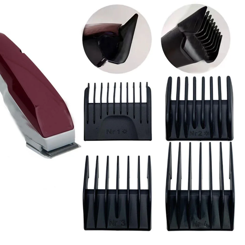 

4pcs/set Barber Professional Universal Hair Clipper Limit Comb Replacement Cutting Guide Combs For Moser 1400 Size 3/6/9/12mm