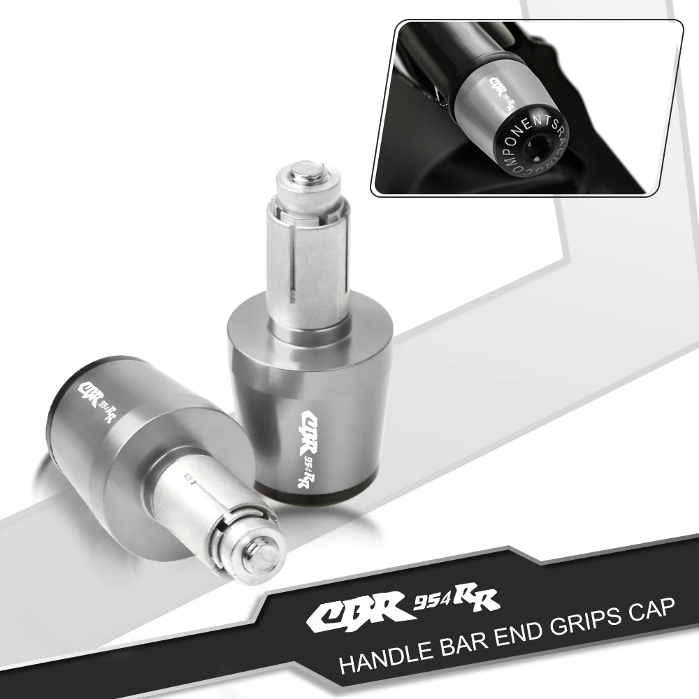 

CBR954RR Motorcycle 7/8'' 22mm Handle Bar End Grips Cap Hand Bar Ends Plugs For Honda CBR 954 RR 2002 2003 CBR954 954RR