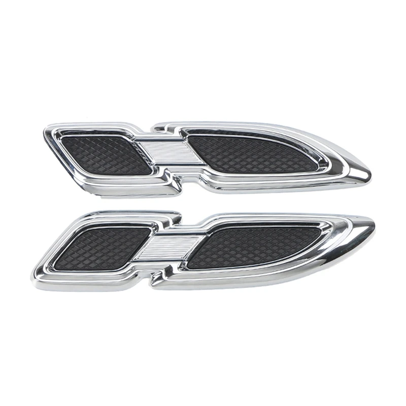 

Car Hood Fender Decoration Cover Air Flow Vent Trim Stickers For Suzuki Jimny 2007-2022 Exterior Accessories Silver 2Pcs