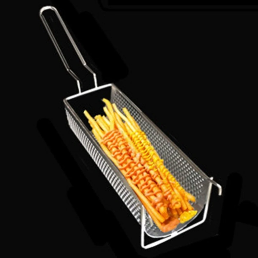 

Жареная корзина из нержавеющей стали для жарки картофеля фри, лучший кухонный инструмент для жарки картофеля фри