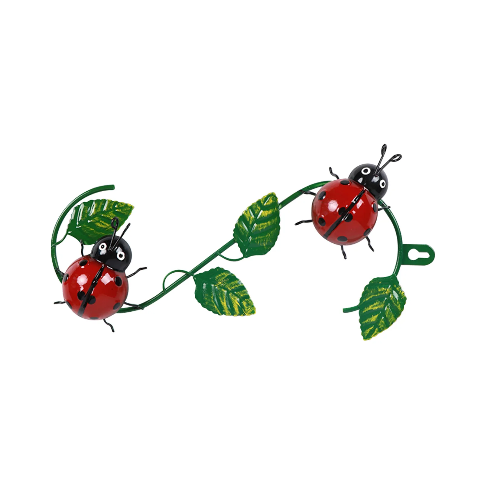 

Living Room Gift Bedroom Patio Yard Iron Art Wall Sculptures Hanging Garden 3D Effect With Leaves Easy Install Bee Ladybug