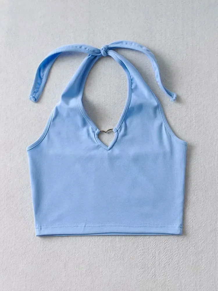 Милый топ на бретелях женская футболка винтажный бретельках одежда футболки с