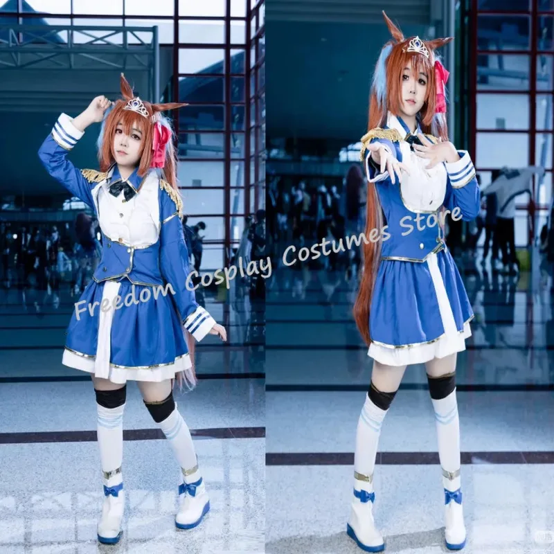 Фото Аниме игра Uma Musume: Pretty Derby Daiwa Scarlet Косплей Костюм Парик Боевая форма Юбка Женщина X;2, F; 5.N №1
