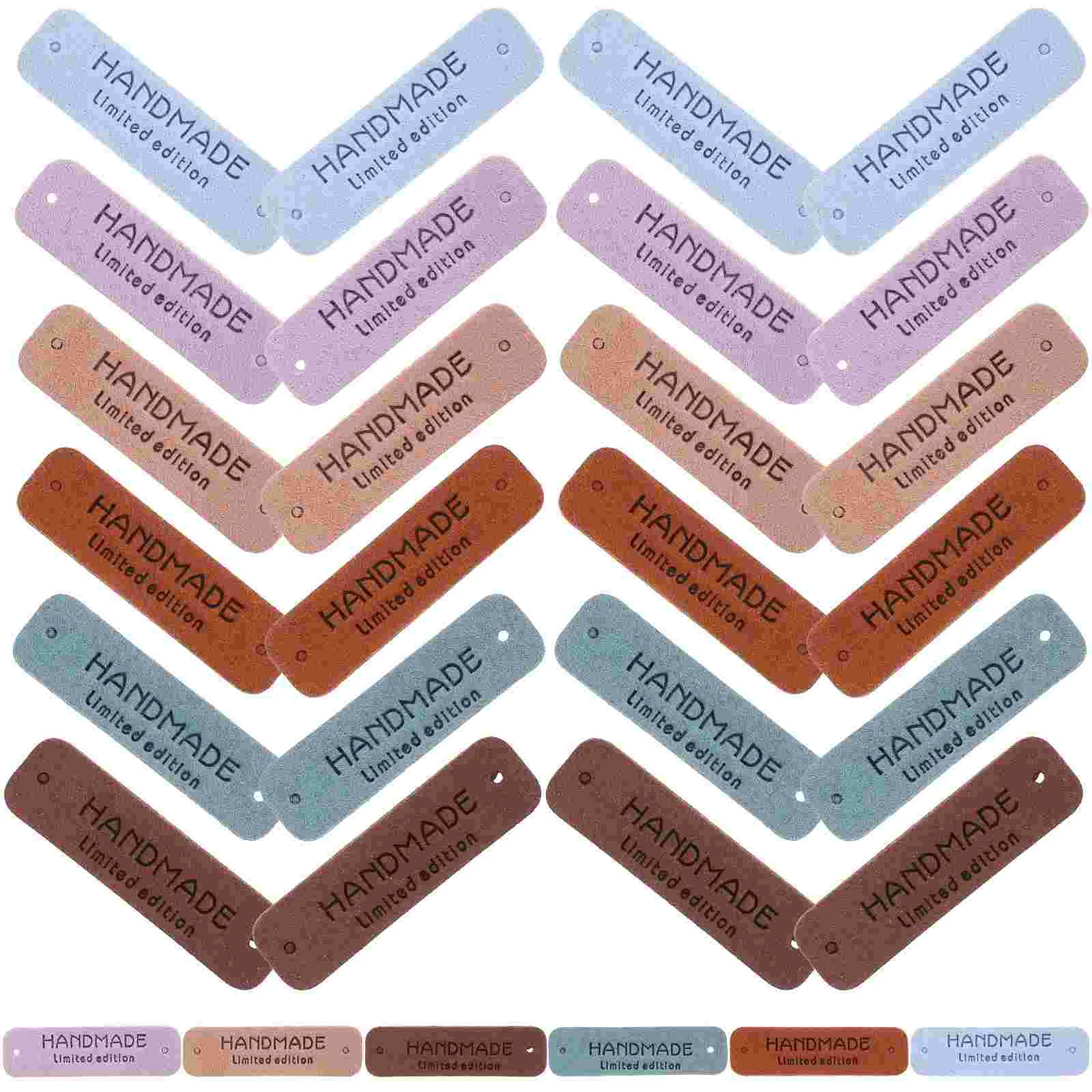 

60pcs Handmade Crochet Clothes Label with Hole Handmade Clothing Tags