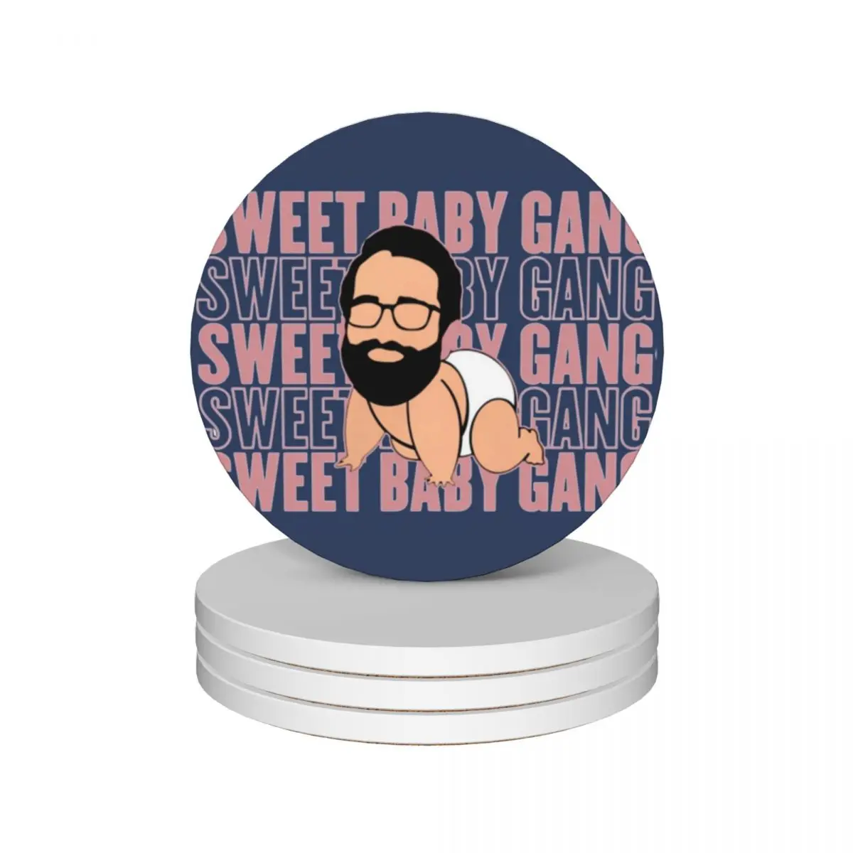 Sweet Baby Gang рубашка керамические подставки (набор из 4) под заказ для кофейных кружек