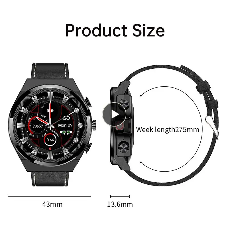 

Sports Watch Waterproof Health Monitor Smart Watch Blood Pressure Fitness Tracker Watch