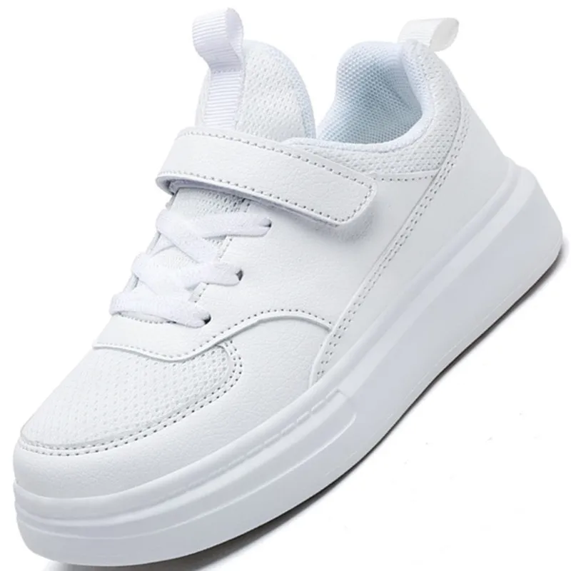 

Кожаная белая спортивная обувь для маленьких мальчиков и девочек, детские повседневные кроссовки, весна 2023, сетчатые дышащие детские кроссовки для малышей, для бега
