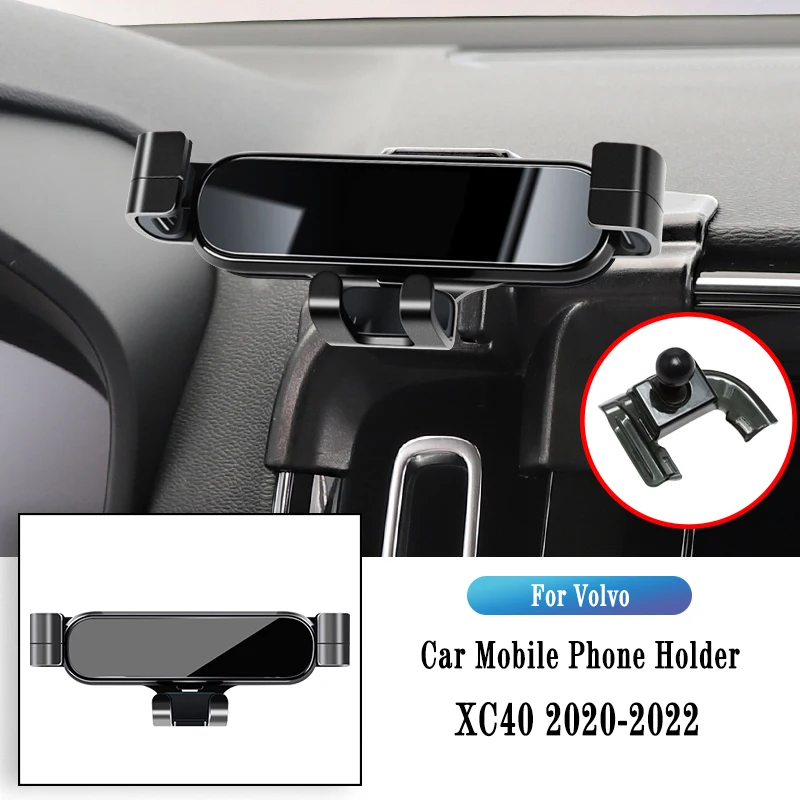 

Car Mobile Phone Holder Air Vent Clip GPS Stand Gravity Navigation Bracket For Volvo XC40 XC 40 2020-2022 Car Accessories