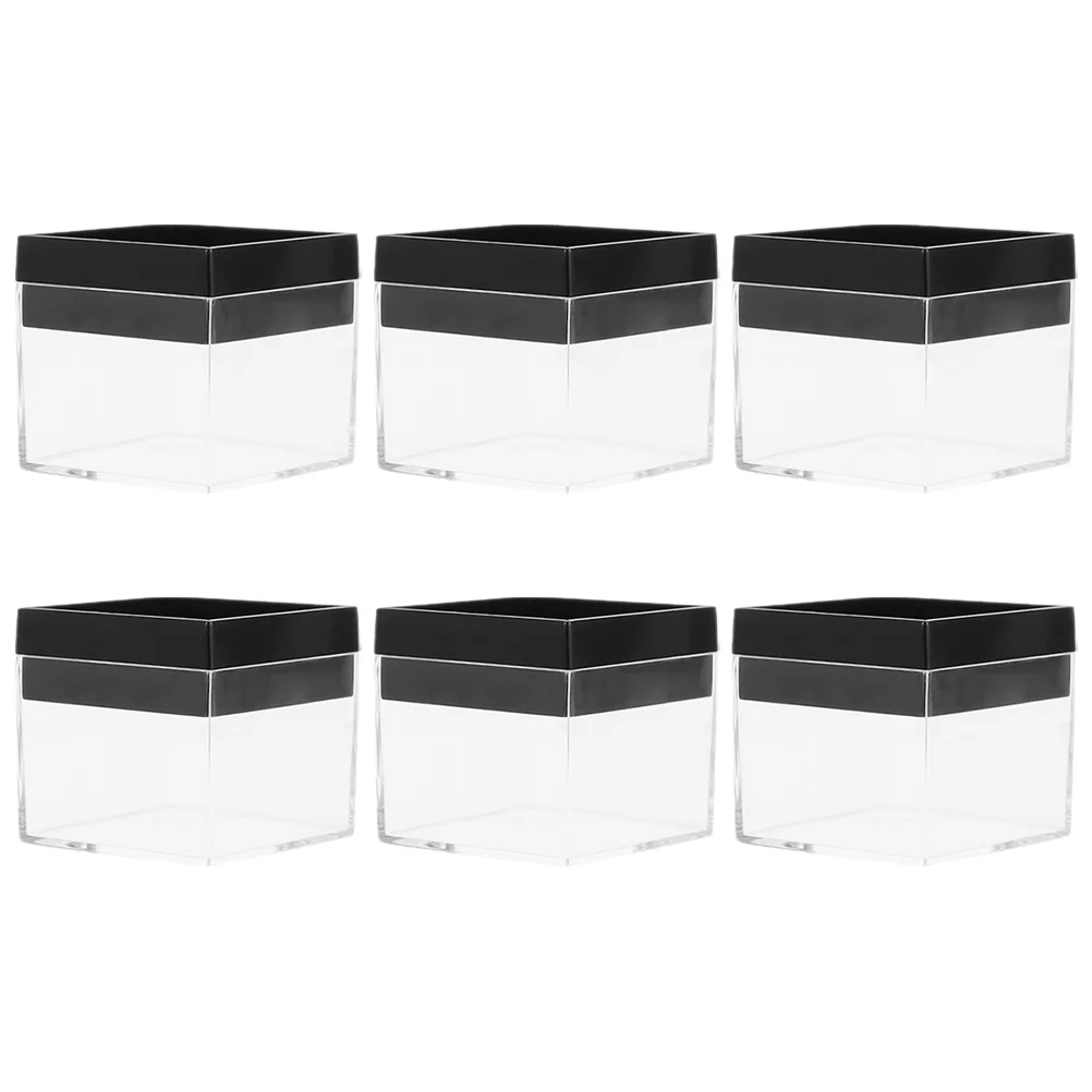 

6 Pcs Mineral Standard Box Display Container Jewelry Transparent Case Specimen