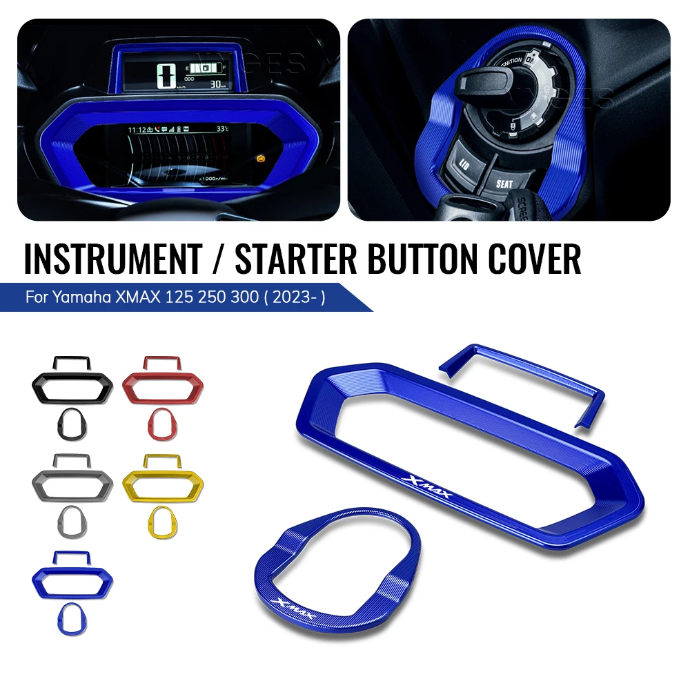 Крышка кнопки стартера мотоцикла для Yamaha XMAX300 XMAX 300 125 250 2023 2024 защита инструмента