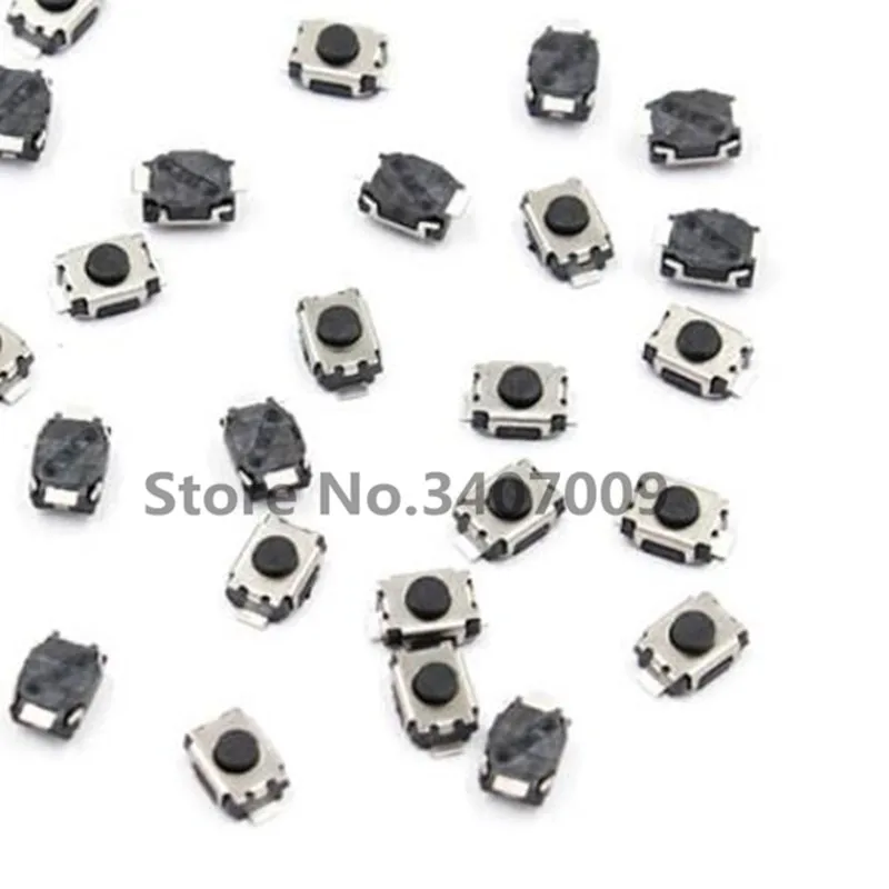 Тактовый переключатель SMD 3*4*2 мм 2-контактный мини-переключатель с переключателем