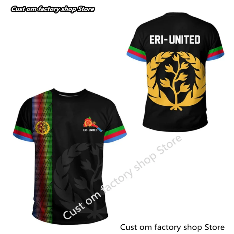 

Футболка с 3D принтом африканской страны, Эритрея, Лев, цветная, для мужчин и женщин, летняя повседневная смешная футболка с короткими рукавами, уличная одежда A4