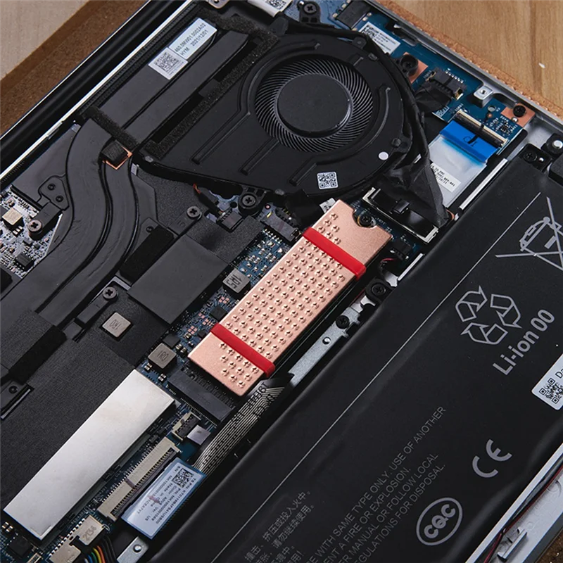 Фото Твердый радиатор M.2 Nvme SSD-кулер 2 мм для твердотельного жесткого диска M2 2280, медный радиатор с термопрокладкой №2