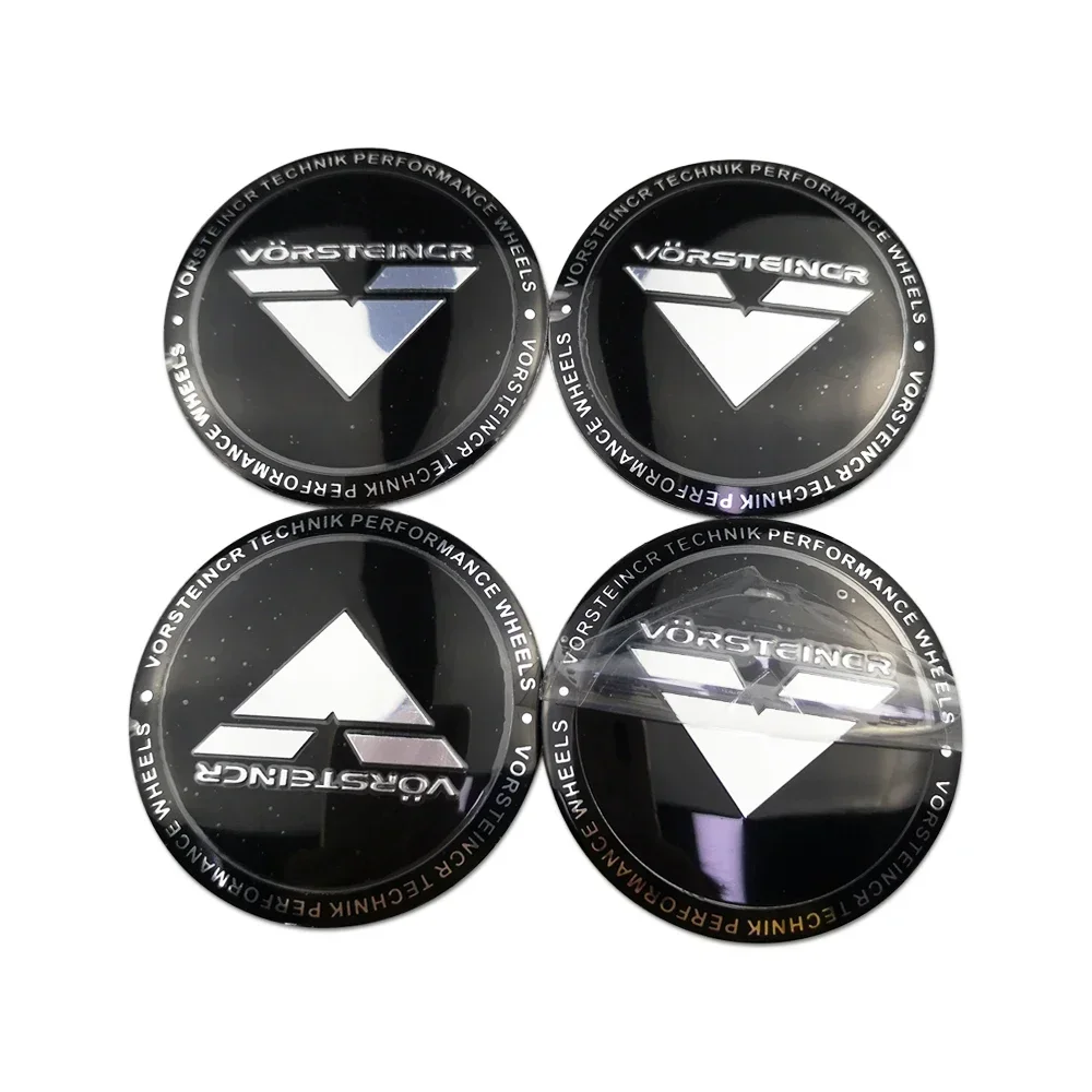 4 шт. 56 мм значок Vorsteiner, колпачок на ступицу колеса автомобиля, наклейка на шину для BMW, Mercedes, Benz, Opel, MINI, Skoda, Jaguar, TESLA