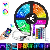 wifi led strip lights rgb 2835 5050 flexible ribbon 12v controller wall lamp led lights with remote for home decor tv backlight