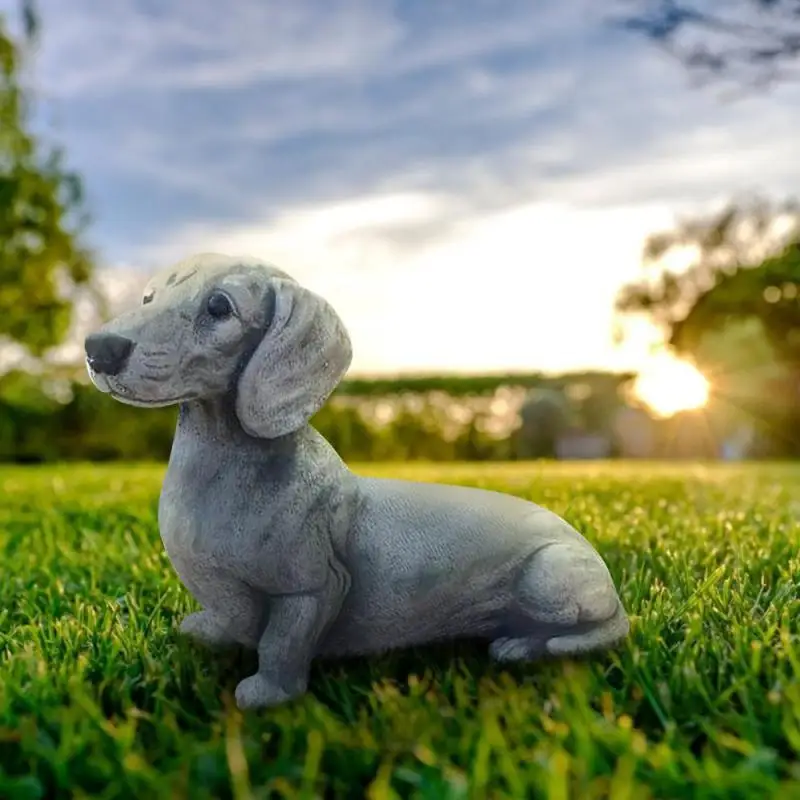 

Dog Statue Outdoor Garden Resin Decor Dachshund French Bulldog Sculpture for Home Decoration Yard Ornament Puppy Figurines