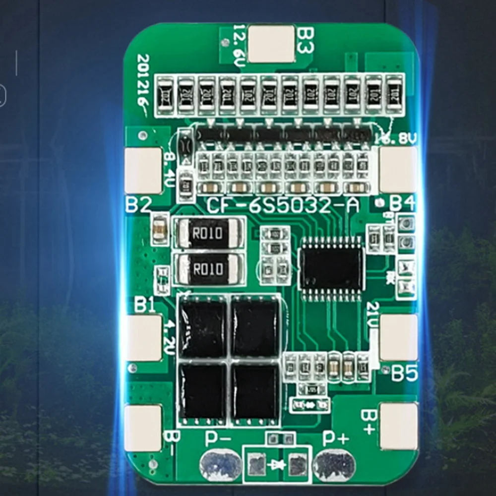 6S 12A 24V Pcb Bms Литиевая батарея 6 упаковок 18650 Защитная плата модуля литиевой батареи