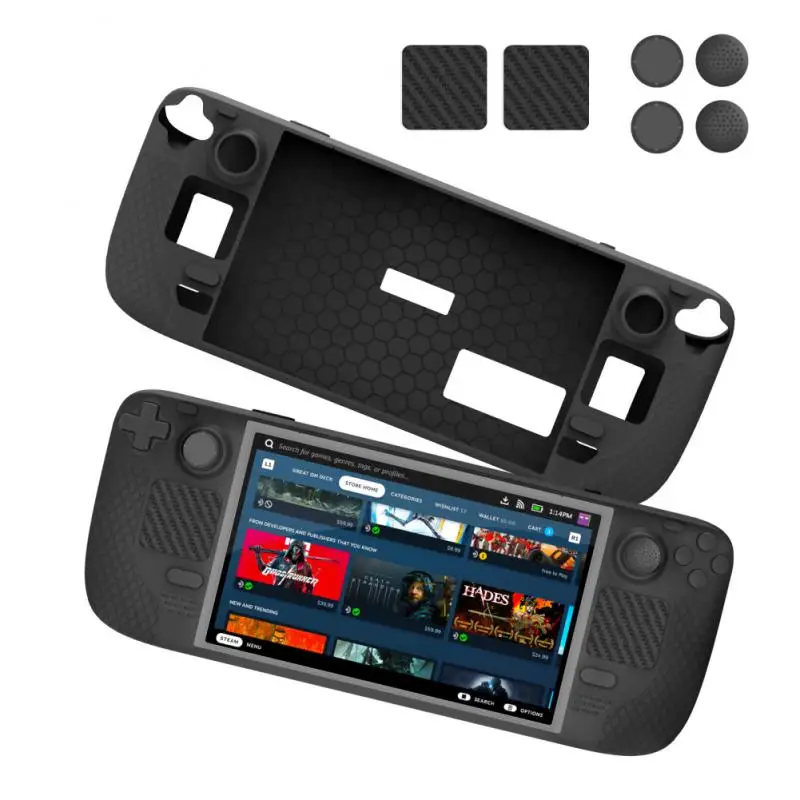 

Protective Case For Steam Deck, TPU Cover With Wrist Strap Shock-Absorption Anti-Scratch Cover Protector Steam Deck Accessories