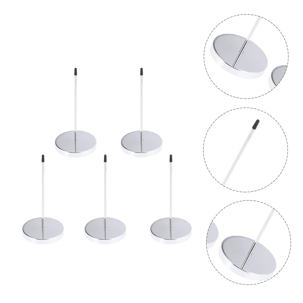 

5Pcs Memo Holding Spike Restaurant Bills Fork Desktop Receipt Holder (Silver)