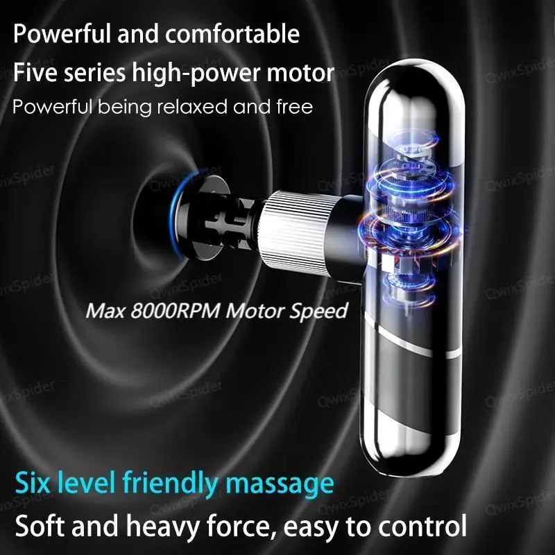 Профессиональный массажный пистолет на 8000 об/мин скорость двигателя 18 мм глубина