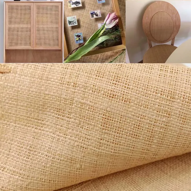 Natural Raffia Grass Mat Handmade Weave Straw Craft Home Wall Furniture Cupboard Cabinet Chair Table Ceiling Repair Material