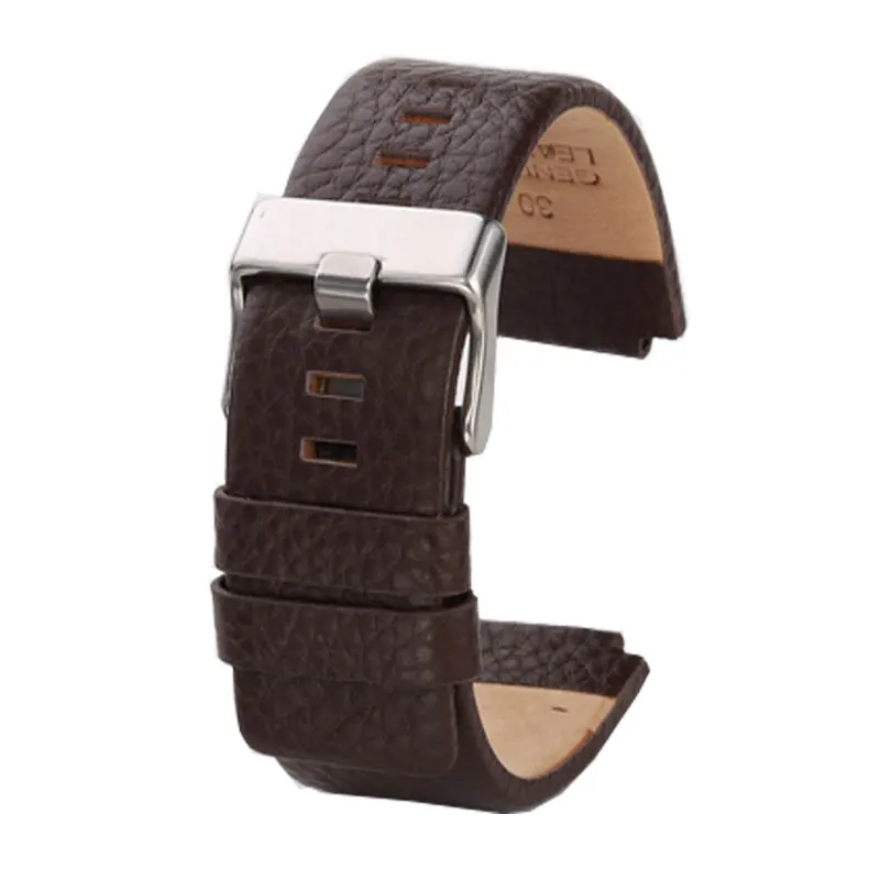28x20mm 30x20mm 30x22mmConvex Mouth Genuine Leather Watchband for Diesel DZ1089 DZ1123 DZ1132 Watch Strap men's Bracelet band
