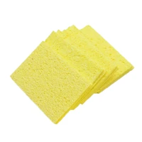 10pcs yellow cleaning sponge cleaner for enduring electric welding soldering iron 5 0x3 5cm