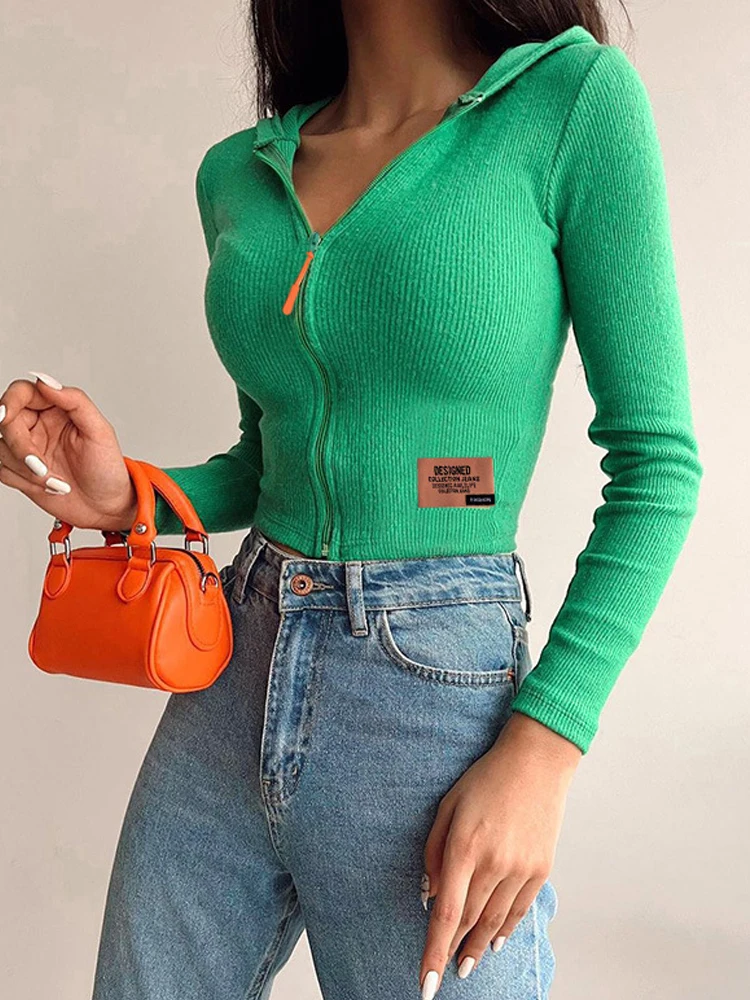 Короткий вязаный кардиган Женский пикантный облегающий укороченный свитер