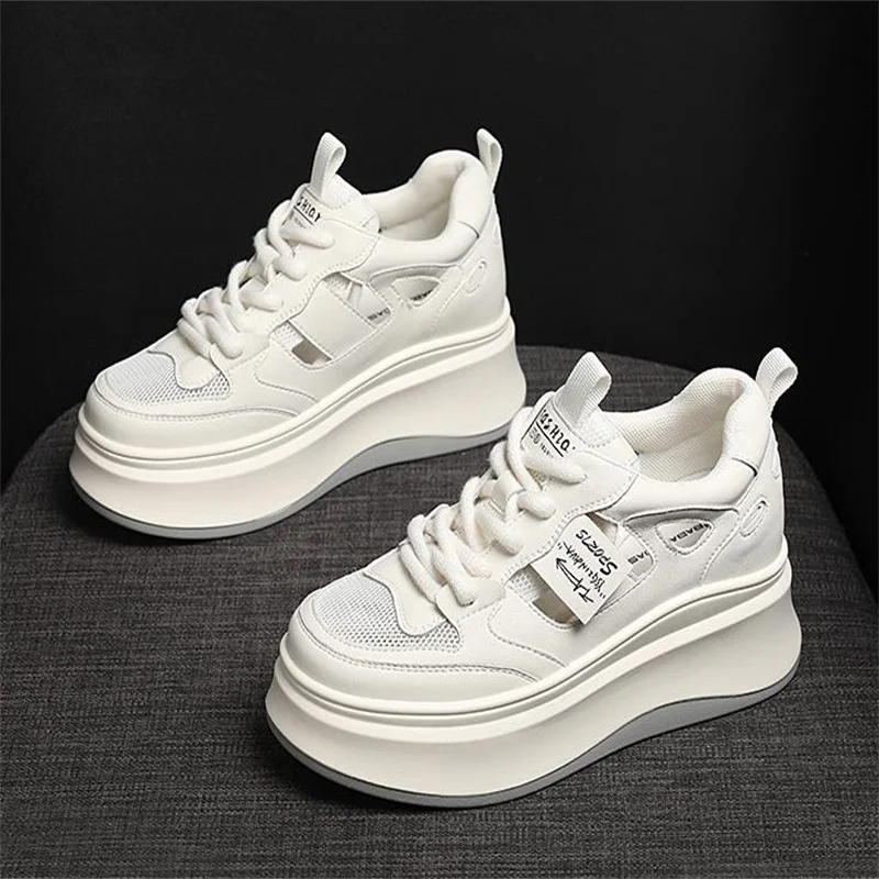 Женские кожаные туфли на танкетке 6 см