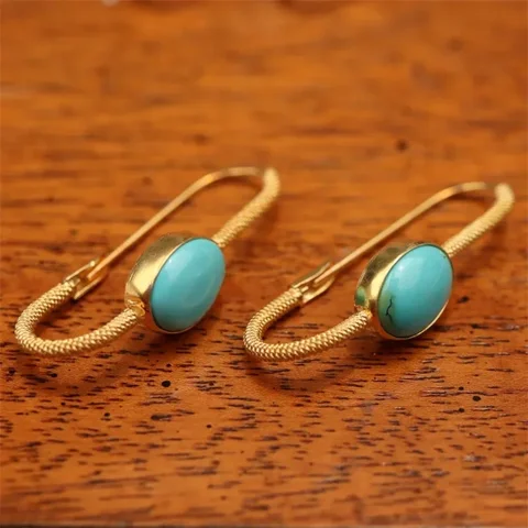 Серьги-кольца NovoPublic золотого цвета