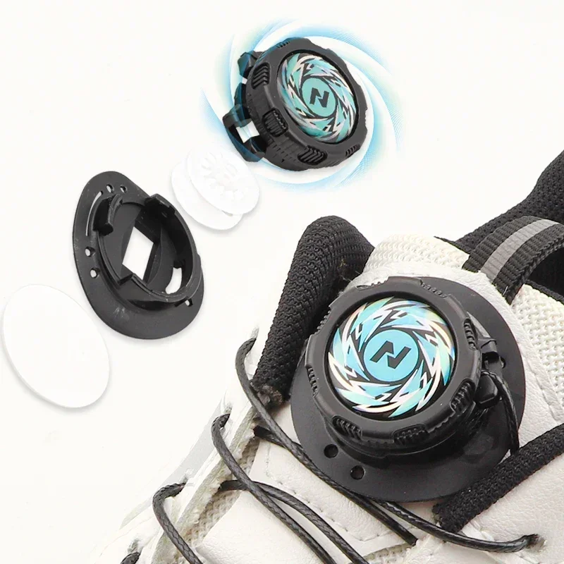 

No Tie Shoe Laces Rotating Metal Wire Swivel Automatic Buckle Rope Sneaker Shoelaces for Kids/Adult Quick Lock Shoestrings 1Pair