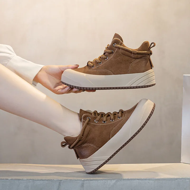 DRKANOL модные женские ботильоны на плоской платформе повседневные короткие