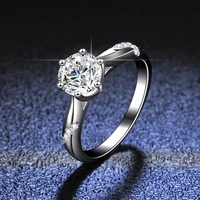 moissanite diamond ring wedding proposal sterling silver ring psychic six claw moissanite open ring female