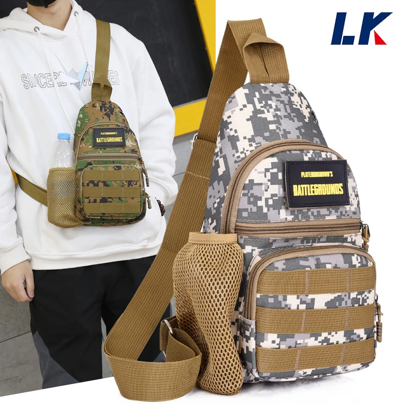 

Men Camouflage Molle Shoulder Crossbody Bag Men Theft Chest Messengers Bag School Summer Outdoor Short Trip Handbag Tactical Bag