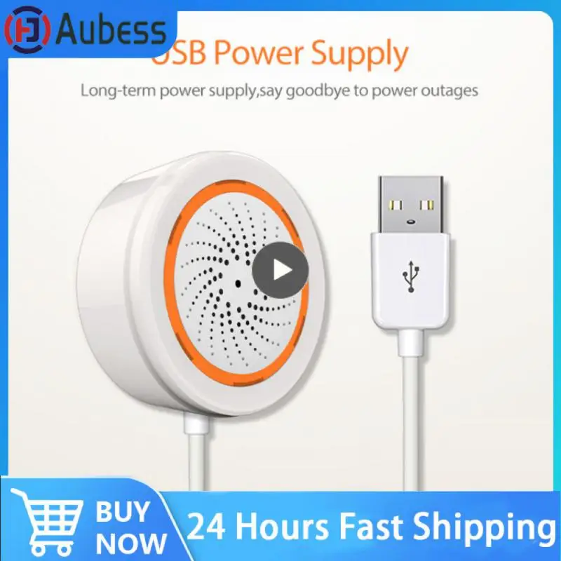 

Indoor Siren 2 In 1 Sensor Usb Sound Light Sensor Zigbee 90db Built-in Siren Alarm Smart Home 40m Tuya Smart Zigbee Sensor