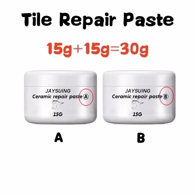 

2 шт., керамическая ремонтная паста, 100 г, быстросохнущая белая фарфоровая краска, фарфоровый ремонтный комплект, умывальник, туалет, ванна, клей для плитки