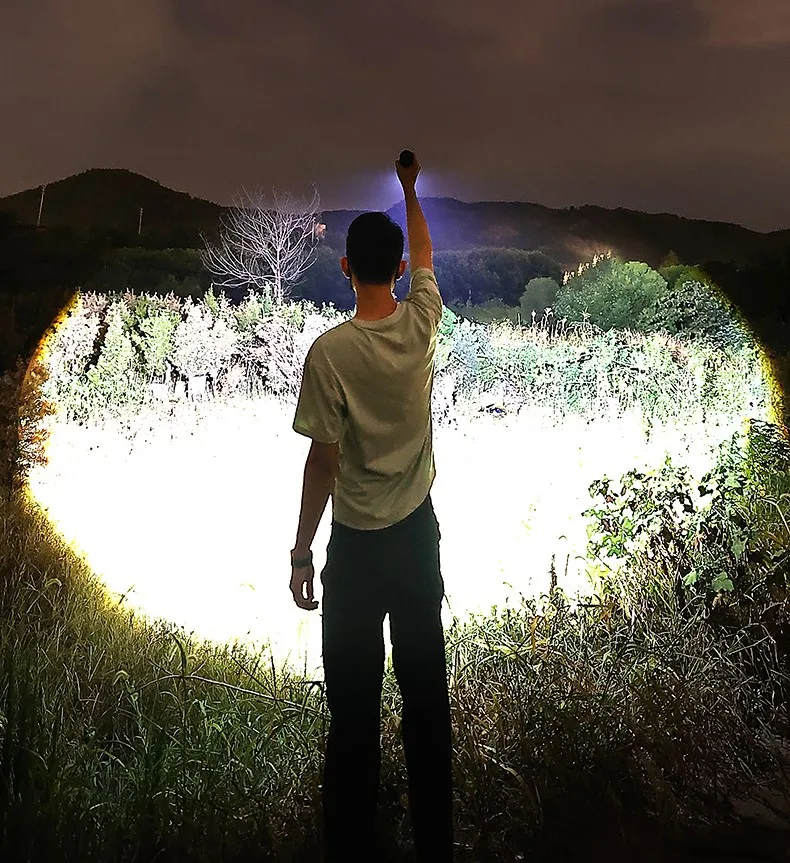 2024 супер дальний тактический фонарь мощный светодиодный фонарик перезаряжаемый