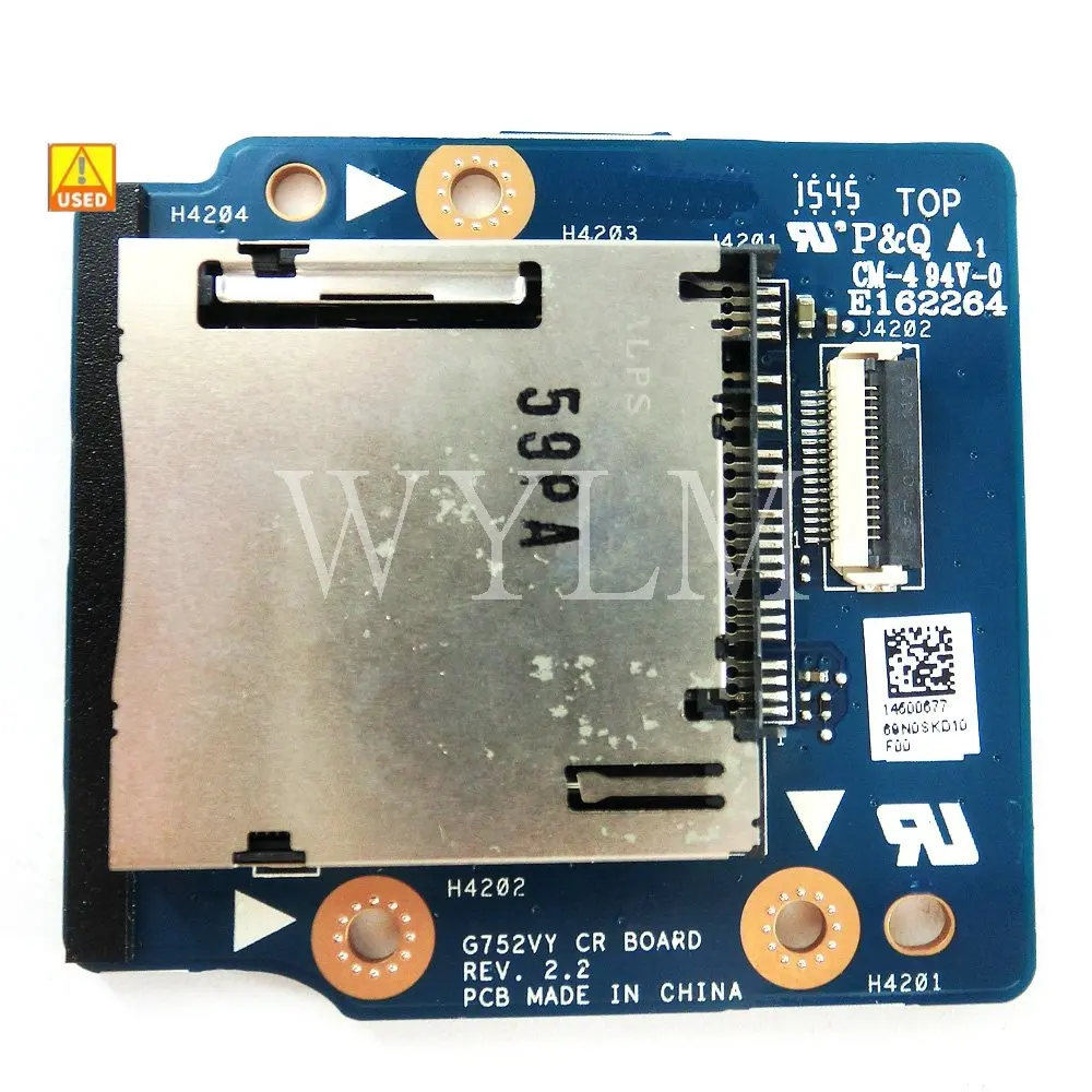 Б/у плата G752VY CR rev2.2 для ASUS G752V G752VY G752VT G752VS G752VL VM SD кардридер