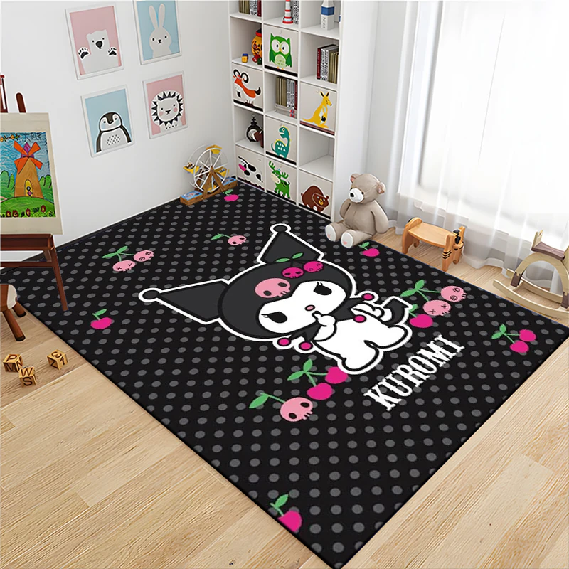 Милый мультяшный коврик Kuromi для гостиной детской комнаты дивана пола домашнего