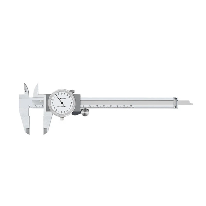 

0-150-200mm Dial Caliper Stainless Steel Vernier Pachymeter Metal-Gauge Ruler Carpentry Micrometer Depth Measuring Tools