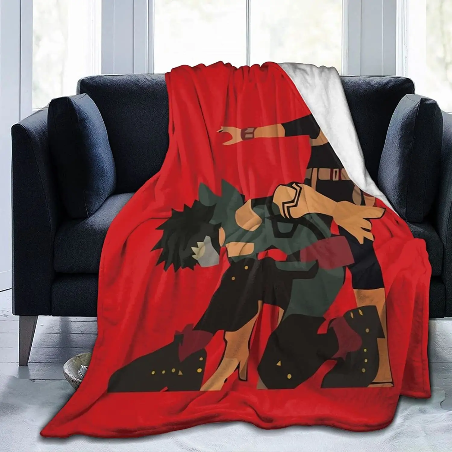 

The Dynamic Duo Soft Flannel Blanket Lightweight Fleece Blanket Air Conditioner is Suitable for Bedroom Living Room Sofa
