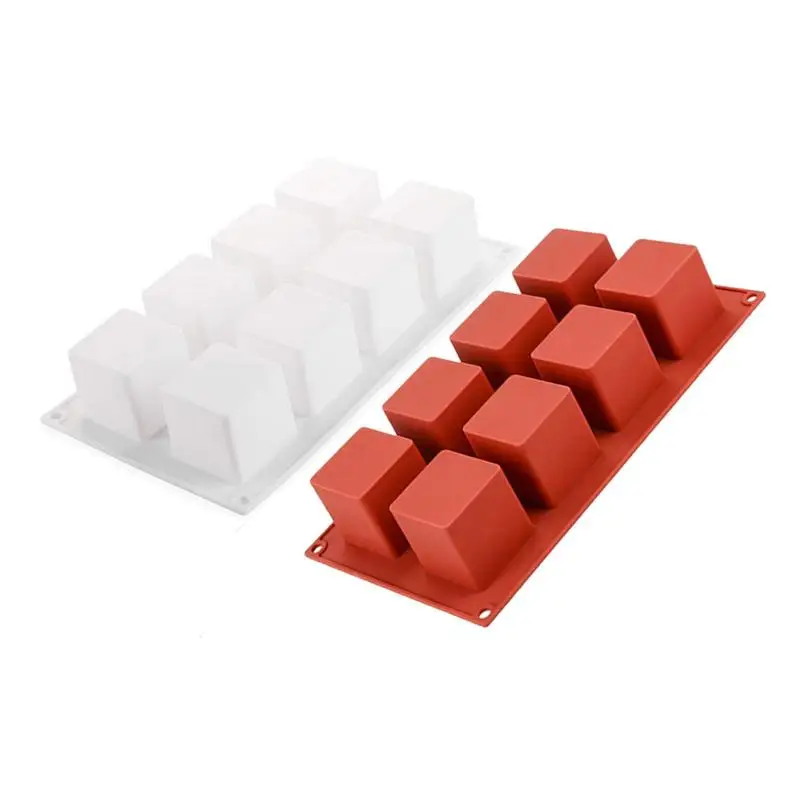 

Square Chocolate Mold 8-Cavity Cube Mold For Cake Making Cereal Bar Molds Energy Bar Maker For Chocolate Truffles Bread Brownie