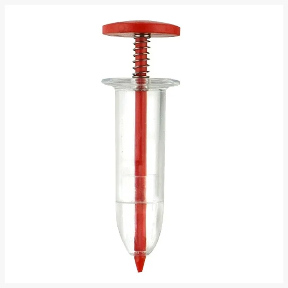 

Mini Plant Seed Sower Planter Adjustable Handheld Flower Grass Syringe Seeder Gardening Sowing Supplies Red Accessory
