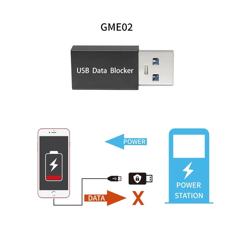 

USB Data Blocker Protect Data Security Anti-Hack Privacy Leak Protects Phone Tablet System Supports Charging Upto 12V/3A System