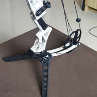 black archery bow kick stand holder legs for 3d shoot range target compound bow support shelf kickstand