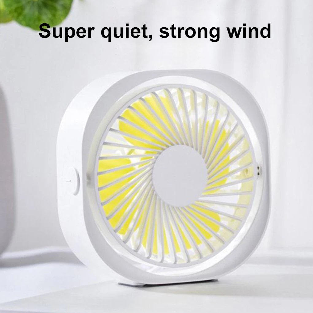 

USB Mini Desktop Fan Cooler Cooling Fan 360 Degrees Angle Adjustable Portable Electric Fan 3 Wind Speed Adjustable Mini Fan